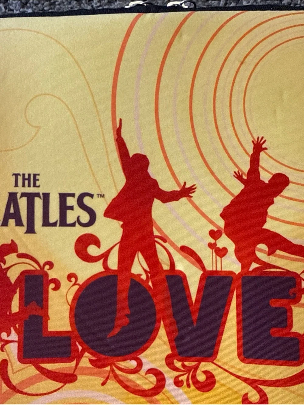 The Beatles Love Cirque Du Soleil 9.5”x7.5” Padded Tablet Laptop Holder Zipper